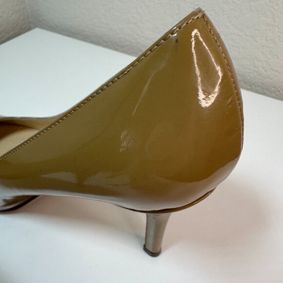 Kate Spade New York Patent Leather Classic Karolina Pumps Beige Camel Size 8.5 - Picture 10 of 14